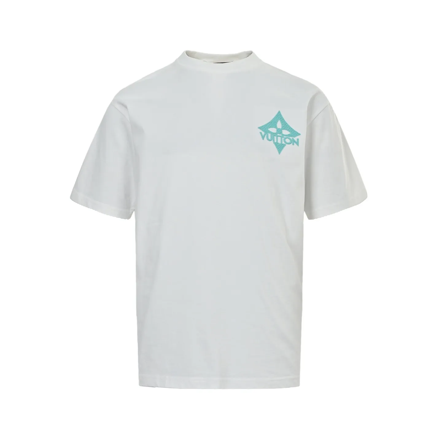 Louis Vuitton/Louis Vuitton 26ss front and rear letter logo woven embroidery short sleeves